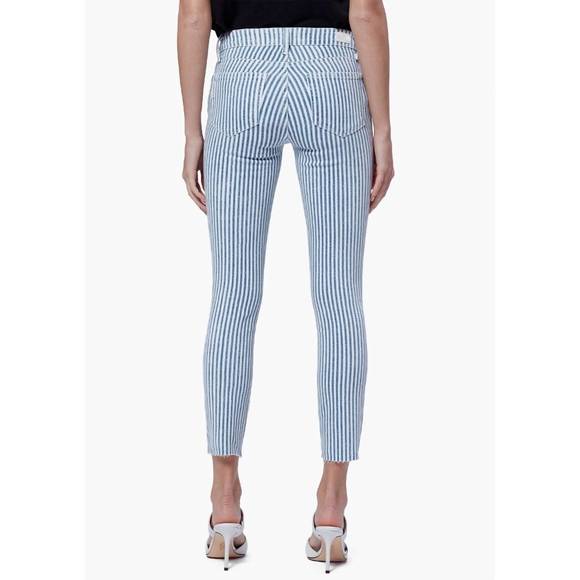 NEW PAIGE verdugo ultra skinny jeans in white/navy - Picture 3 of 3